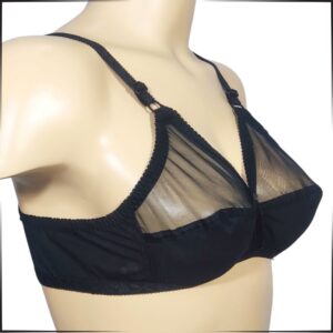 Half Cotton Half Net Black