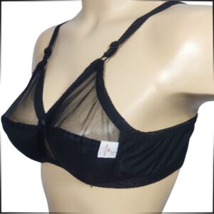 Half Cotton Half Net Black