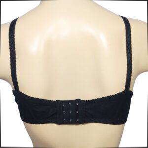 Half Cotton Half Net Black